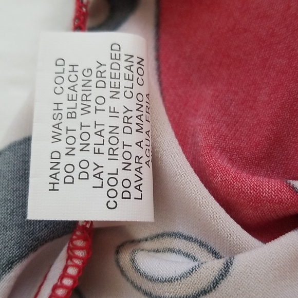 City Triangles Red Floral Paisley Print Boat Neck 3/4 Length Sleeve Dress - Picture 12 of 12